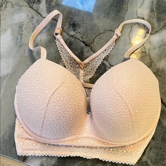 Victoria's Secret Lace and Floral Bra Collection - Gray, Cream, Pink, Black 34DD - Picture 5 of 7